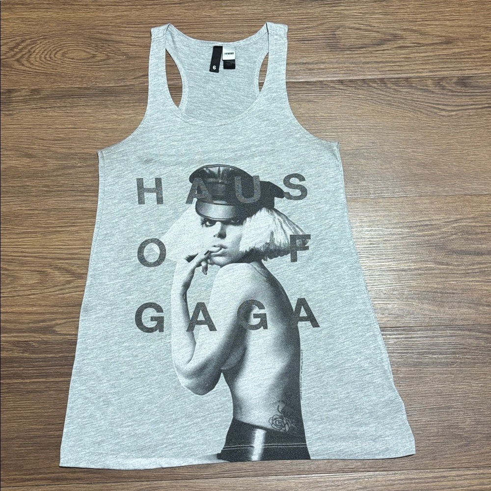 H&M Divided x Lady GAGA Light Gray Tank Top
